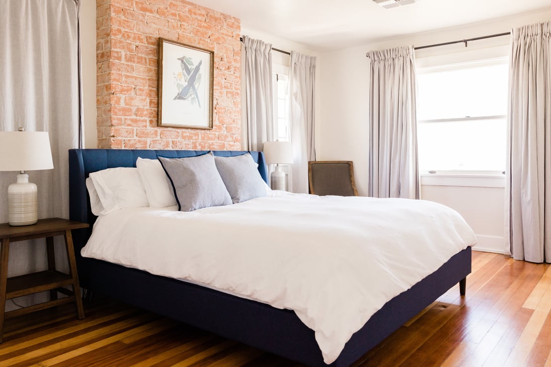 Bed with Pillows in the Bedroom